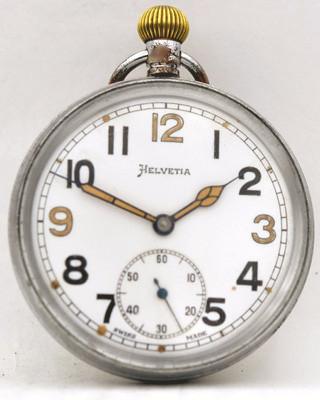 HELVETIA MILITARY POCKET WATCH - Ashton-Blakey Vintage Watch