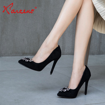 10cm Lady Stiletto Heels Black Pointed Toe Shoes Sexy Ladies High .