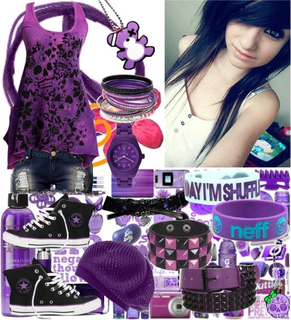 Scene/Emo Outfits #1: Purple | Cute emo outfits, Scene outfits .