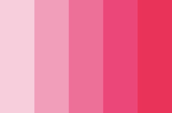 What color is made when red and pink mix? - Quo