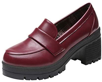 Amazon.com: Behkiuoda Women Flat Shoes Retro Pumps Loafers Ladies .