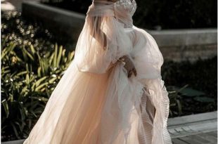 Buy Romantic Off Shoulder Court Train Sleeves Wedding Dress with .