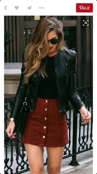 Romantic Valentine Outfit Inspiration | Red skirt outfits, Fall .