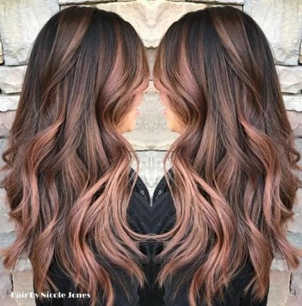 Pin by Lauren Gandara on Hair inspiration | Rose gold hair .