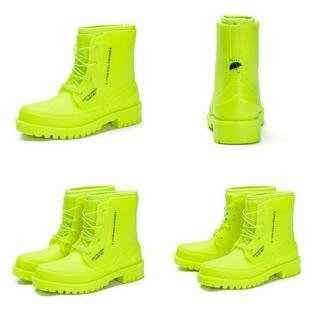 Dksuko Women'S Martin Rain Boots Waterproof Rubber Ankle Boo
