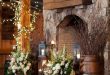 10 Rustic Elegant Colorful Chic Barn Wedding | Rustic fireplaces .