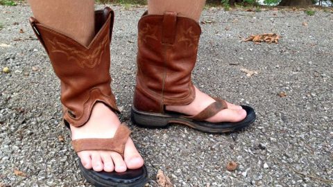 When You Try To Turn Cowboy Boots Into Sandals…Epic Fail?? (PHOTO .