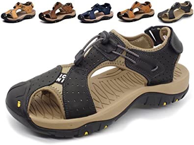 Amazon.com | Asifn Closed Toe Men Outdoor Hiking Sandals Water .