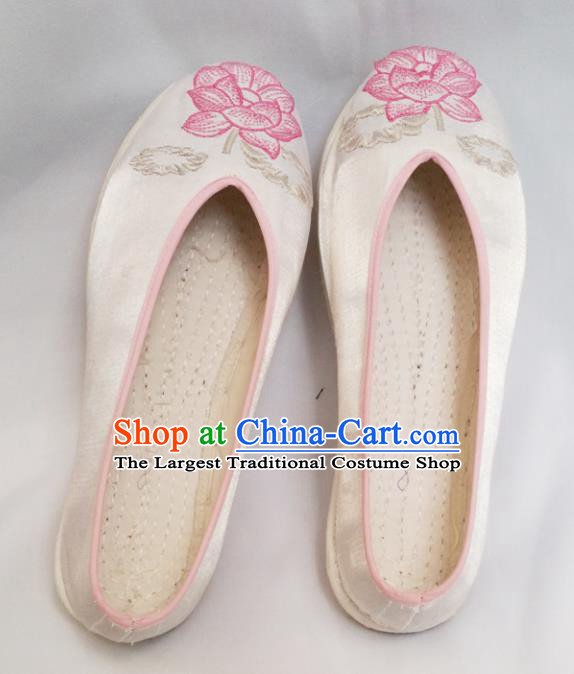 Chinese Ancient Princess Shoes Traditional Satin Shoes Hanfu .