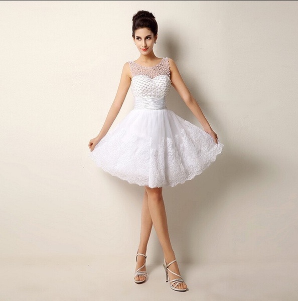 white short wedding dresses sexy lace wedding dress 2015 hot sale .