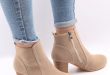 Suede Leather New Zipper Women Short Boots Fashion Ladies Thick .