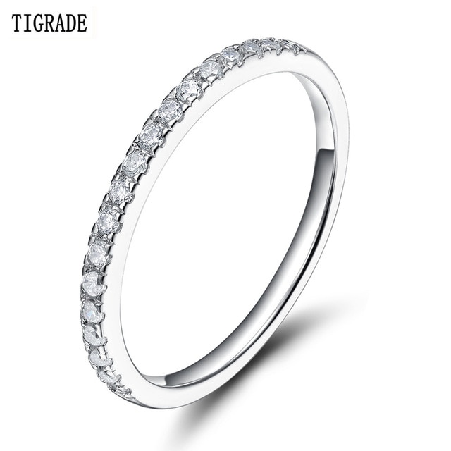 Tigrade 925 Sterling Silver Rings Women Wedding Band Engagement .