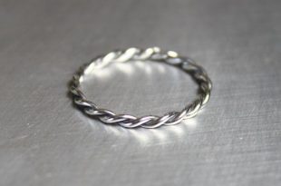 Silver Twist Ring, Braided Ring, Thin Silver Ring | Thin rings .