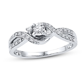 Diamond Promise Ring 1/6 ct tw Round-cut Sterling Silver | Promise .
