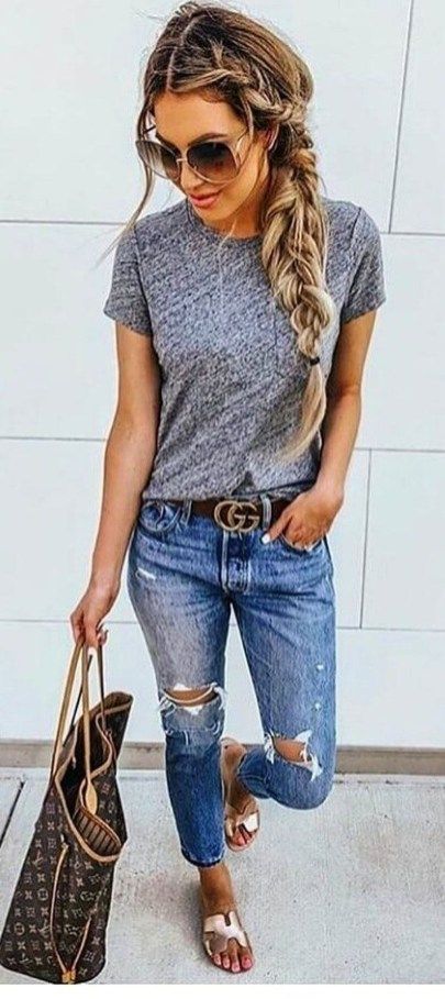 Simple Outfits Spring School For Women 38 | Casual summer outfits .