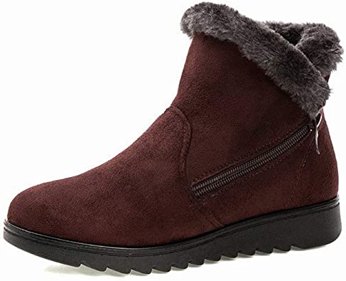 Amazon.com | Women Winter Boots Slip Ankle Boots Women Shoes Flock .