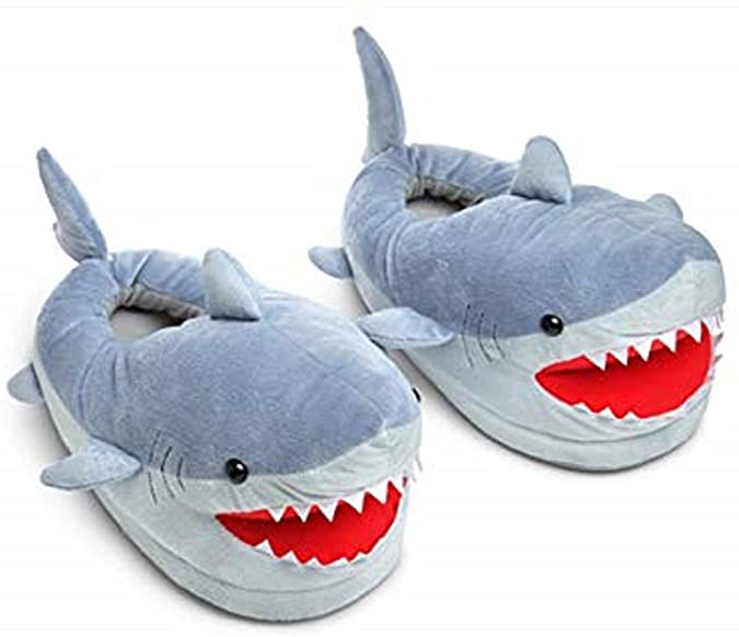 Amazon.com | Chomping Shark Plush Slippers for Grown Ups | Slippe