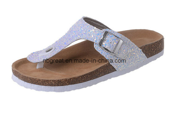 China Cheap Comfortable Glitter Fashion Sandals Ladies Glitter .