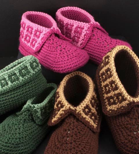 Crochet Slippers Pattern: Family Slippers for men, women and .