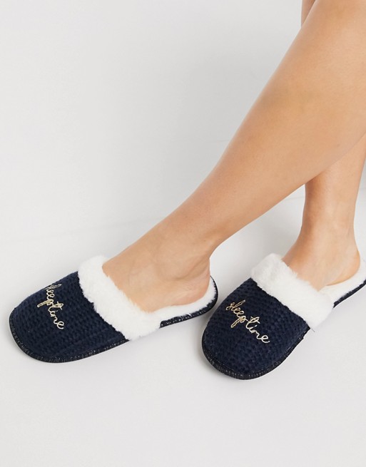 Women'secret sleep on it slippers in navy | AS