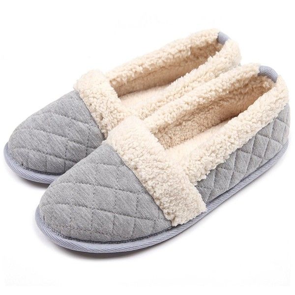 Women Plush House Slippers Ladies Non Slip Indoor Winter Bedroom .