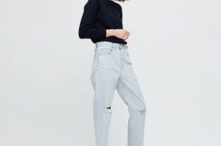 WOMEN Slouch Tapered Ankle Jeans (Damaged) - JEANS - BOTTOMS .