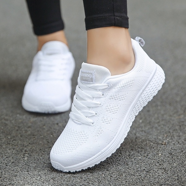 Womens Fashion Lightweight Sport Running Shoes Breathable Mesh .