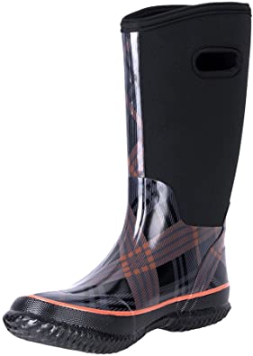 Amazon.com | WTW Women's Rubber Neoprene Snow Boots Winter Warm .