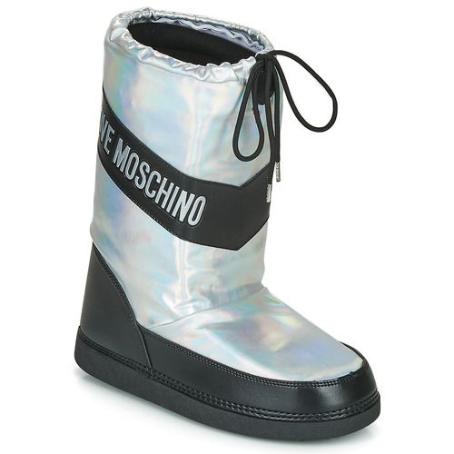 Love Moschino SKI BOOT Silver - Free delivery | Spartoo NET .