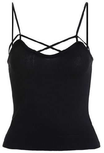 15 Designer Spaghetti Tops for Girls Looking Stylish | Black tank .