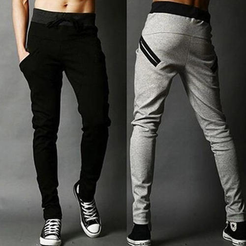 Black And Grey Cotton Men Sports Trousers, Size: XL, Rs 300 /piece .