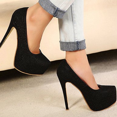 Women's Platform Extra High Stilettos - Bla