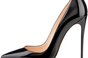 Amazon.com | Eldof Women's High Heel Pumps Classic 4.72in Slip On .