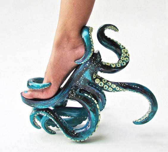 Octopus-Inspired Stilettos : unusual high hee