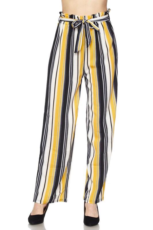 High Waisted Yellow Striped Pants – My Royal Clos