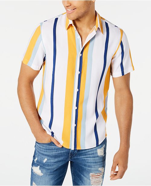 GUESS Men's Vertical Stripe Shirt & Reviews - Casual Button-Down .