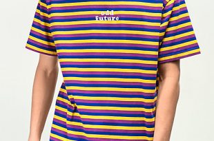 Odd Future Purple, Blue & Yellow Striped T-Shirt | Zumi