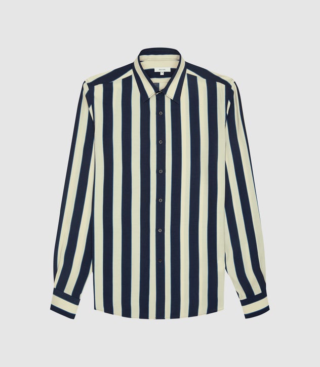 Retti Ecru/navy Striped Long Sleeved Shirt – REI