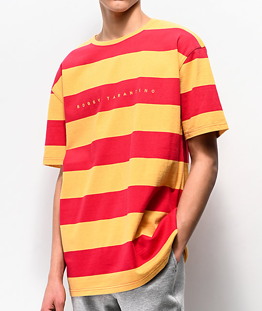 Bobby Tarantino by Logic Red & Yellow Striped T-Shirt | Zumi