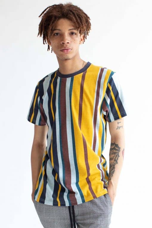 Ice Flow Vertical Striped T-Shirt - Ragsto