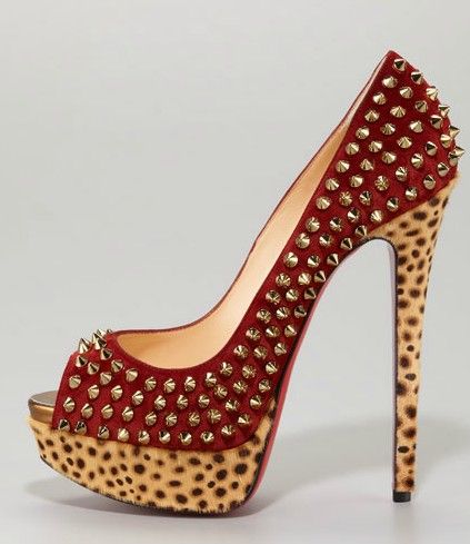 Studded Red Bottom Pumps Open Toe Designer Shoes For Women 2015 .