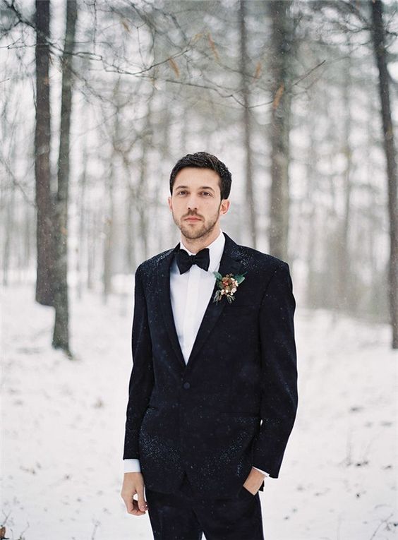 52 Cool Winter Wedding Groom's Attire Ideas - Weddingoman