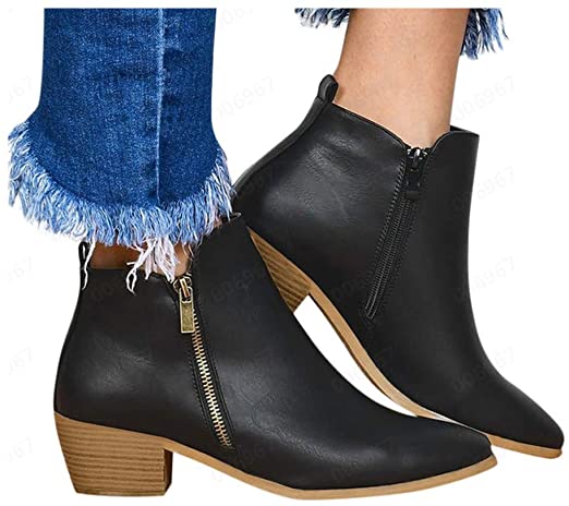 Amazon.com: Faionny Womens Shoes Suede Ankle Boots Solid Leopard .