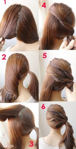 Quick ponytail tutorial-super easy-hair diy-step by step | Easy .