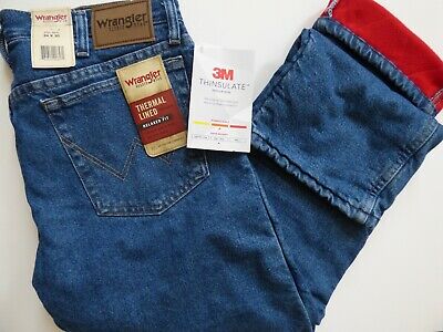 Mens Wrangler Rugged Wear Thermal Jeans - 3M Thinsulate Lining .