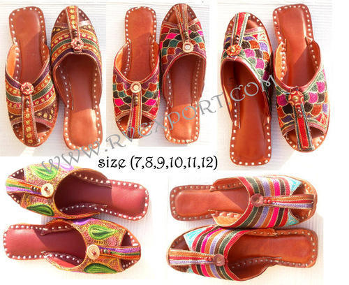 Leather Women Traditional Indian Wedding Jaipuri Shoes, Rs 295 .
