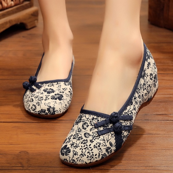 1 Pair Chinese Style Old Beijing Cloth Shoes Women Chinese .