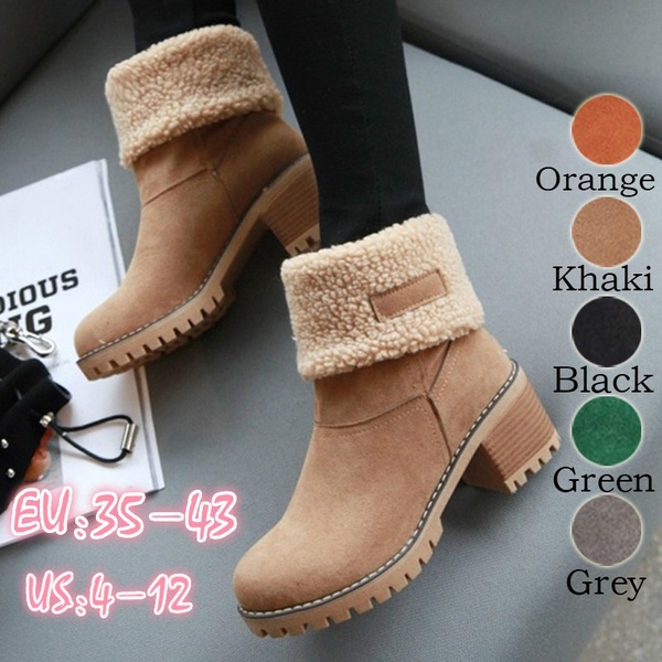 Fashion Women Winter Warm Boots Suede Ankle Boots Winter Boots .