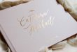 Rose Gold Foil and Pale Blush Wedding Guest Book – B. Gregory Desi