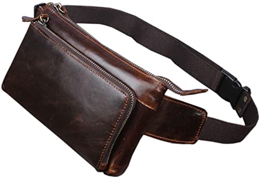 Amazon.com | Hebetag Leather Fanny Pack Waist Bag for Men Women .